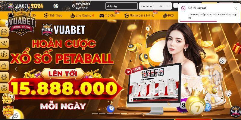 Đăng Nhập Vuabet88 - Tổng Hợp Mọi Thông Tin Cần Biết 2 Lỗi đăng nhập Vuabet88 vì sai thông tin